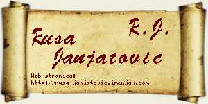 Rusa Janjatović vizit kartica